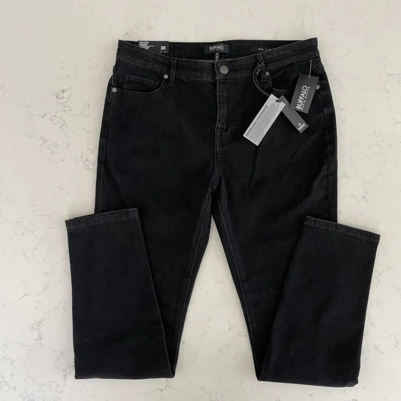 Buffalo David Bitton Faith 5 Pocket Mid Rise Skinny Denim Jeans Black Sz 30 NWT - Picture 12 of 12